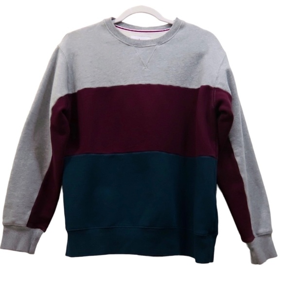 TNA Cotton Colorblock Pullover Sweatshirt - Picture 1 of 6
